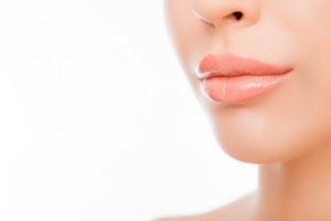 photo of womans lips with natural make up